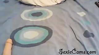 Fucked in front of the webcam with a toy in her pussy