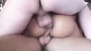 Two guys fucked a girl with their hard dicks at the same time