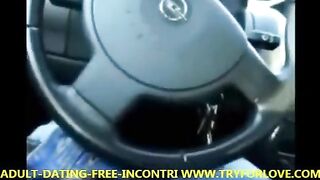 Blonde girl paid the taxi driver with her mouth in an intimate encounter