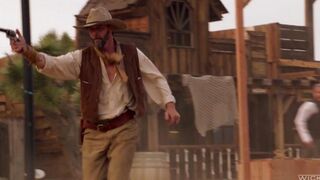 A cow boy punished a girl but licked her clitoris