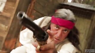 A cow boy punished a girl but licked her clitoris