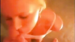 A blowjob at home is always followed by a cumshot on the face
