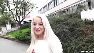 A sexy blonde has a great time in an intimate setting