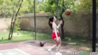 A girl gave the basketball player a special gift