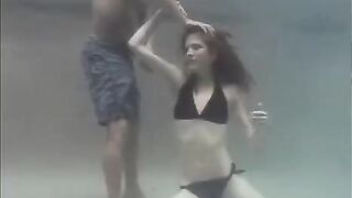 Skinny ginger teen Kittina Ivory makes love in the swimming pool