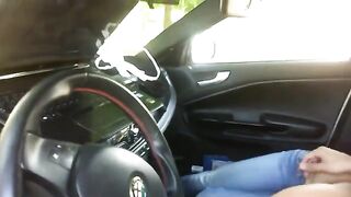 A young girl started to engage in oral play right in the car