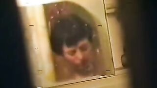A drunken mother got fucked by a soldier in the bath