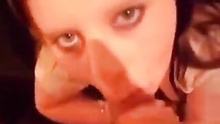 Young girls are very glad to swallow man's sperm when they suck dicks