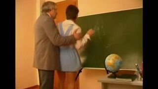 A student was having problems with a subject, so the teacher had to find a way to seduce and fuck her