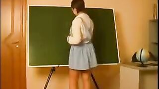 A student was having problems with a subject, so the teacher had to find a way to seduce and fuck her