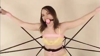 The girl named Diana was tied up hard