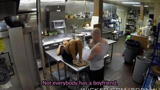 A girl worked hard and wanted to relax with a guy