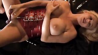 Rachel Aziani gets off with a big toy during masturbation