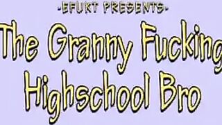 He managed to get his dick in the crotch of the granny, it was shocking