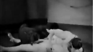 An old group sex video from the 30's with some spicy FFM action