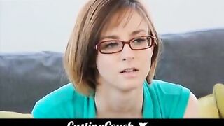 A perky teen gets fucked during her sex casting session in a raw video