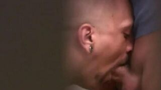 Two guys are jerking each other's cocks in the public toilet, fucking wild