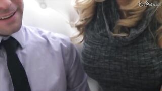 A cute woman with a shaved pussy is fucking with a nice man