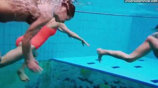 Nude girls at the pool, captured by a sneaky camera