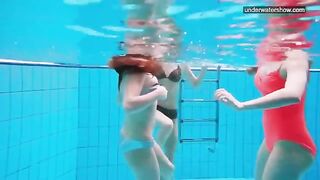 Nude girls at the pool, captured by a sneaky camera