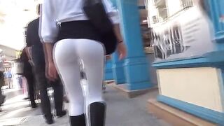 The camera man followed the juicy ass of an Argentine beauty