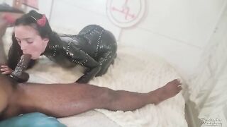 Halloween Succubus uses her powers to milk her man dry