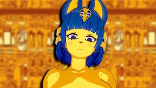 Ankha gets her pussy smashed by a huge dick in an animated scene