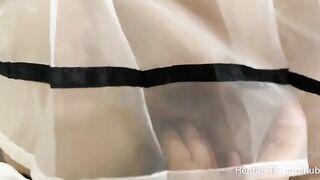 Amateur Japanese schoolgirl in cosplay gets fucked and gives handjobs and footjobs