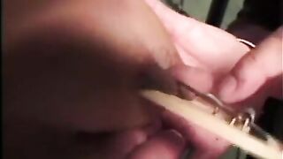 Tied up woman gets subjected to nipple torture and bondage