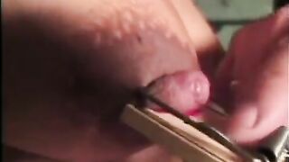 Tied up woman gets subjected to nipple torture and bondage