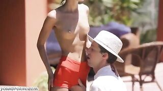 A Russian guy fucked a pretty young girl