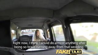 The bride met a taxi driver and changed her clothes with him