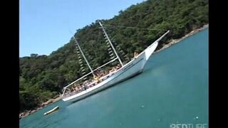 Bunch of bitches get fucked on a yacht