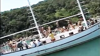 Bunch of bitches get fucked on a yacht