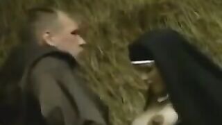 A pregnant nun gets fucked by a taxi driver in the car