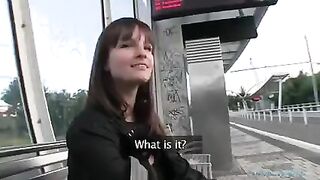 Brunette girl agreed to have sex for money in front of her BF