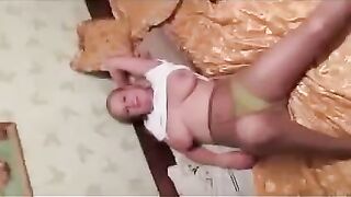 A pregnant woman had a leak of milk in front of the photographer