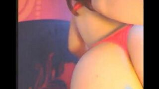A young girl has sex with a vibrator in all holes