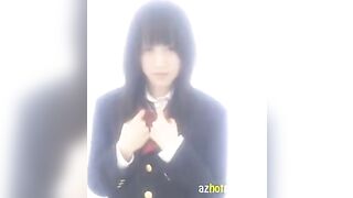 Hot Japanese schoolgirl masturbates and fingers herself, showcasing her allure