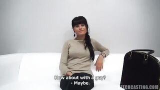 Czech beauty fucked at casting with condoms