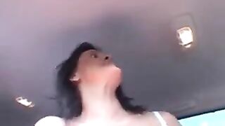 Three cool guys brought a whore to the forest and fucked her in a steamy session