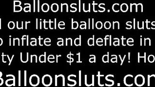 The nipples of her tits became hard while rubbing on the bed