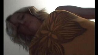 First creamy pussy experience for a young blonde teen
