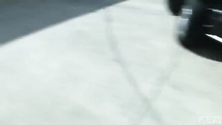 Blonde slut Blair Summers gets fucked on the parking lot in public