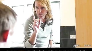 Japanese beauty has sex right in the bathroom with a man