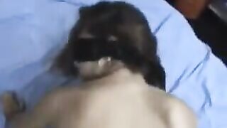 A bent girlfriend had a deep point in her hand