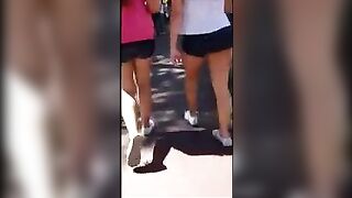 A beautiful girl showed her ass to someone special