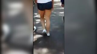 A beautiful girl showed her ass to someone special