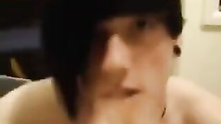 The guy is very enthusiastic about swallowing sperm of his friends