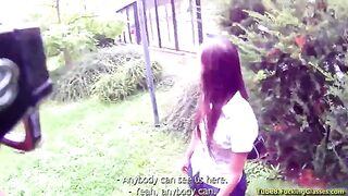 A stranger made a blowjob to a guy in the bushes, just like in some daring outdoor encounters
